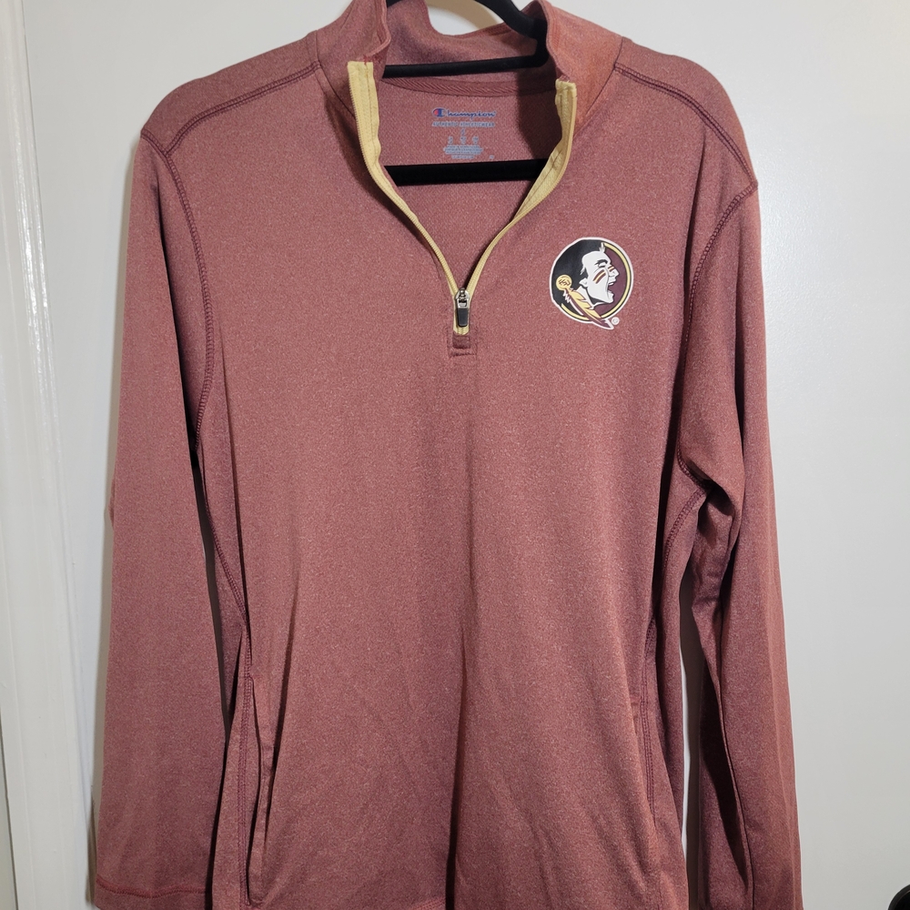 Size S FSU Champion Maroon Quarter-Zip